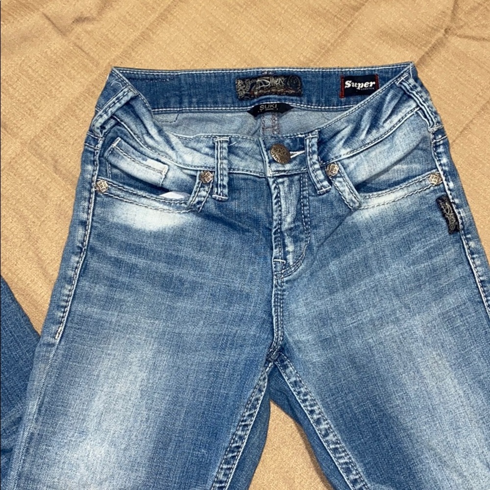 Silver Suki high rise Capri - Picture 2 of 6